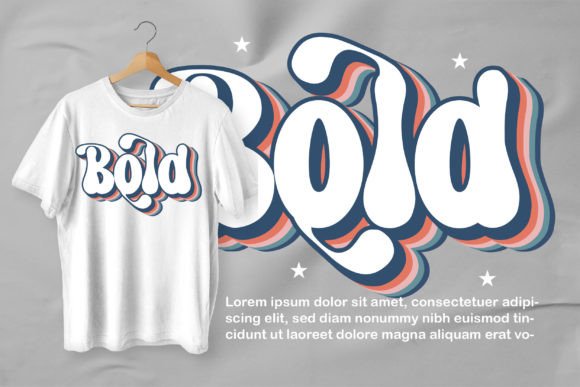 Retro Bold Font PNG with transparent background - Preview 3