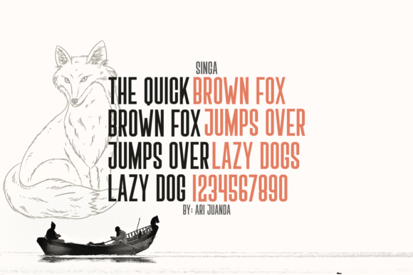 Singa Font PNG with transparent background - Preview 2