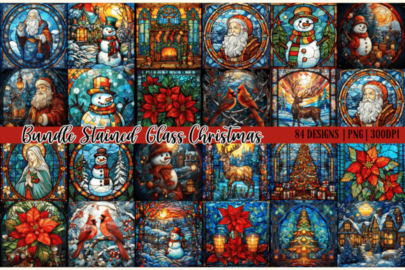 Stained Glass Christmas Sublimation