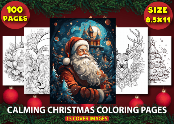 100 Calming Christmas Coloring Pages