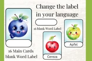 16 Adorable Fruit Flashcards 874 Graphic by SWcreativeWhispers ...