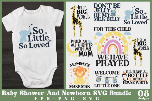 Baby Shower and Newborn SVG Bundle Graphic Crafts By Graphic Home