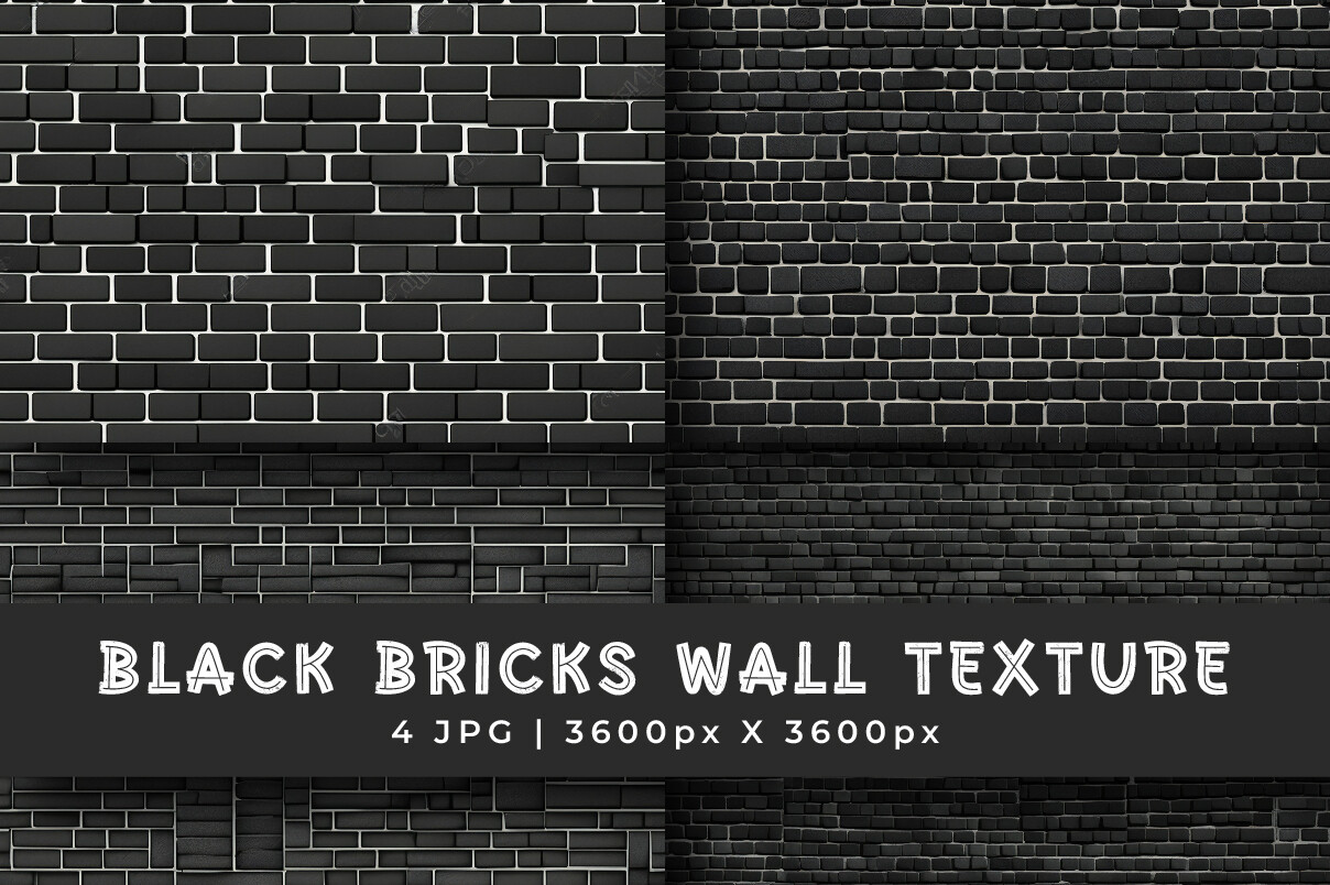 Black Brick Wall Textured Backgrounds Graphic by srempire · Creative ...