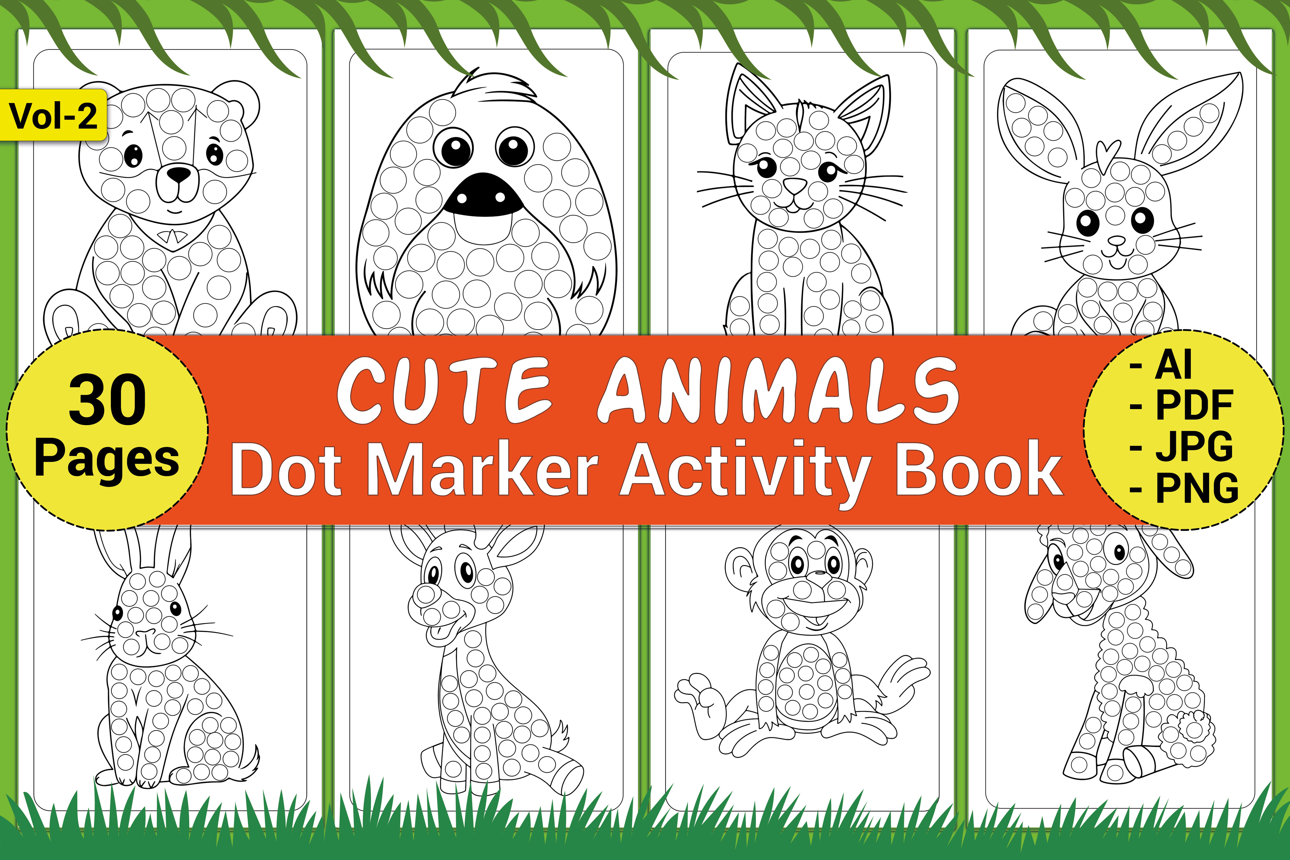 CUTE ANIMALS DOT MARKER ACTIVITY BOOK