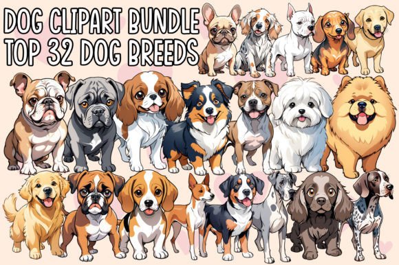 Dog Clipart Bundle Graphic by SR Design · Creative Fabrica