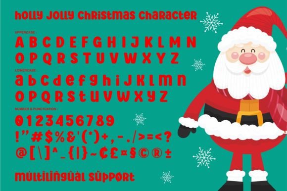 Holly Jolly Christmas Font PNG with transparent background - Preview 3