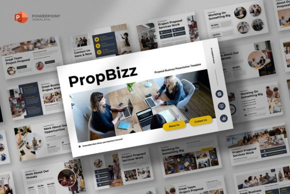 Preview of Project Proposal Powerpoint Template business report presentation template
