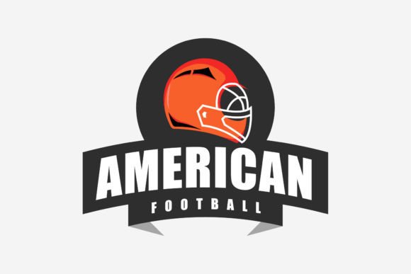 Rugby Sport Helmet Logo Emblem Vector