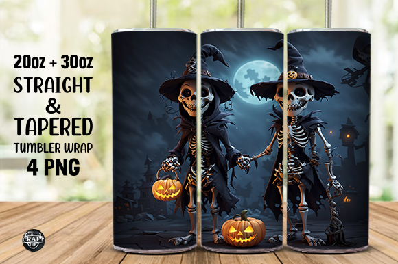 3D Spooky Skeleton Tumbler Wrap 20oz PNG Graphic by LazyCraftlab ...