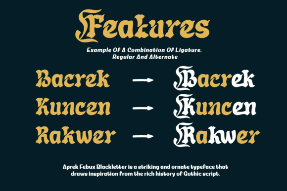 Aprek Febux Font - Preview 1