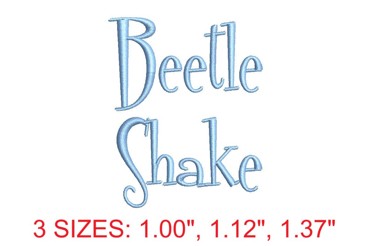 Beetle Shake Embroidery Font