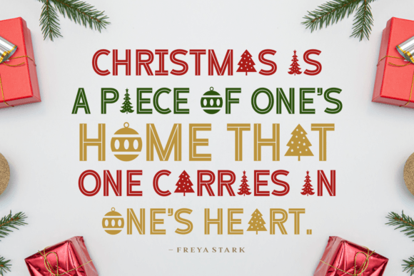 Jolly Xmas Font PNG with transparent background - Preview 1