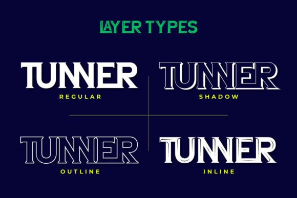 Latunner Font PNG with transparent background - Preview 1