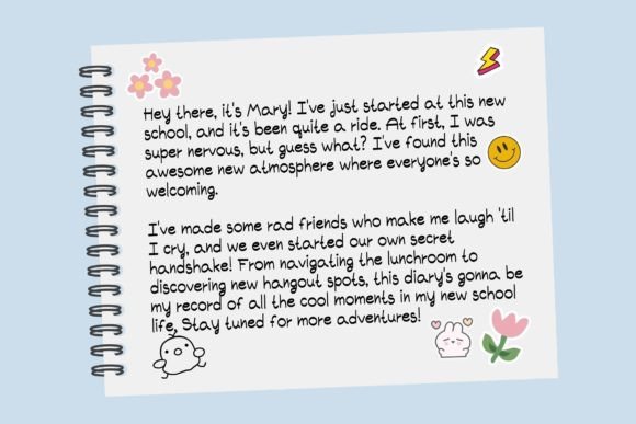 Middle School Font PNG with transparent background - Preview 2