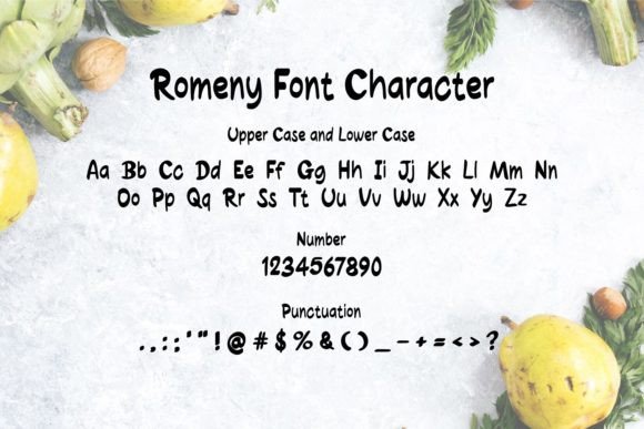 Romeny Font PNG with transparent background - Preview 4