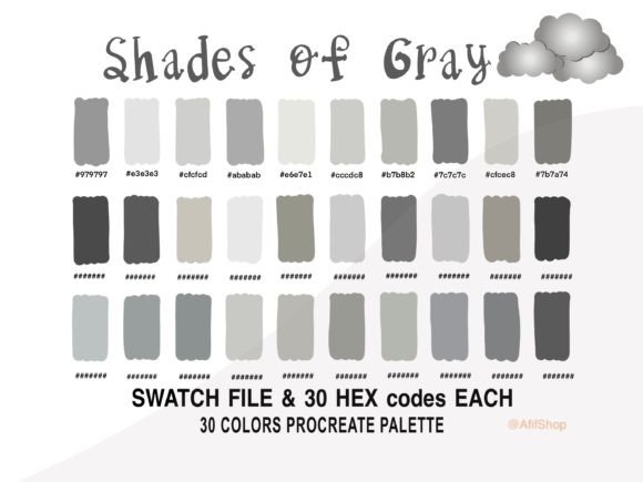 Shades of Gray Color Palette Graphic by AfifShop · Creative Fabrica