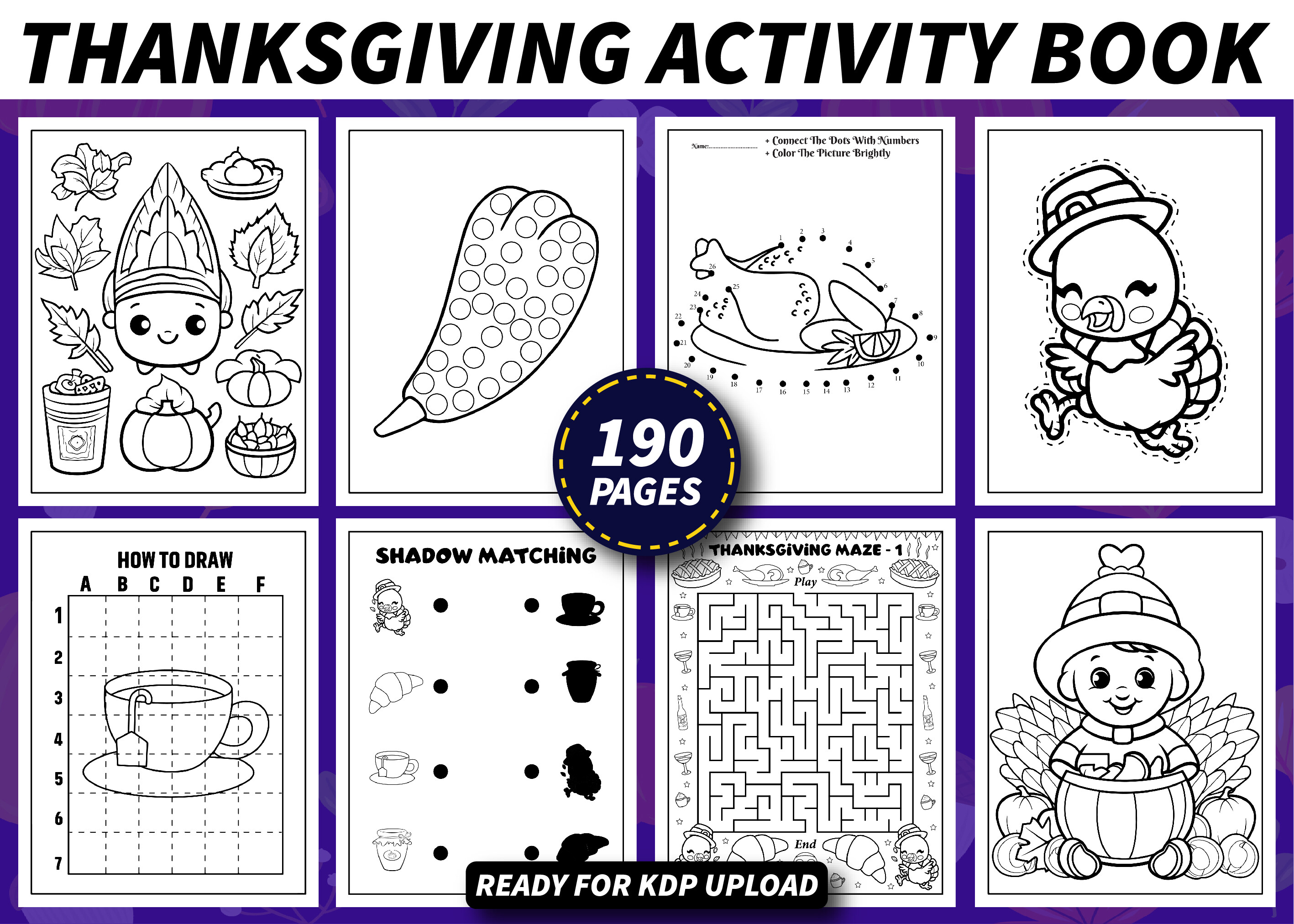 Thanksgiving Activity Book for Kids