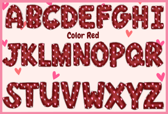 Christmas Color Set 3  Font PNG with transparent background - Preview 1