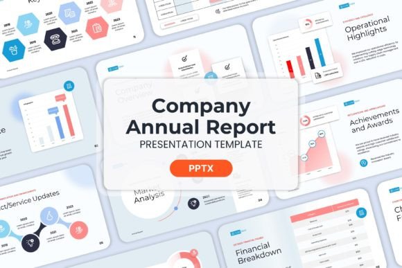 Preview of Company Annual Report - PPT Templates business report presentation template