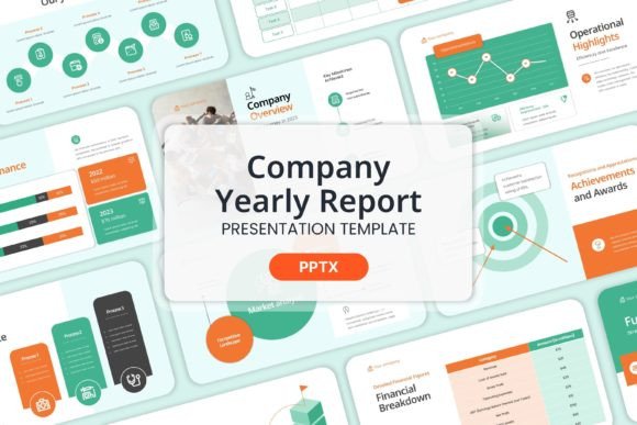 Preview of Company Yearly Report - PPT Templates business report presentation template