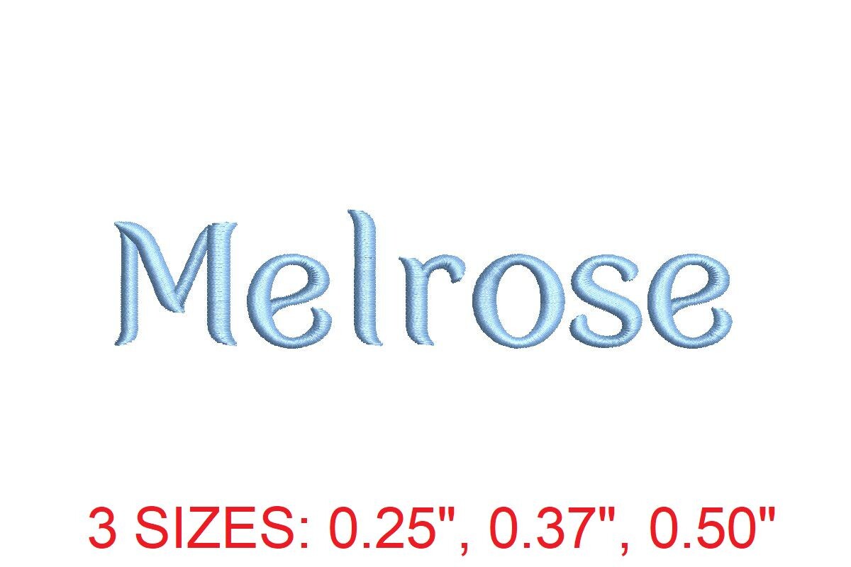 Melrose Embroidery Font