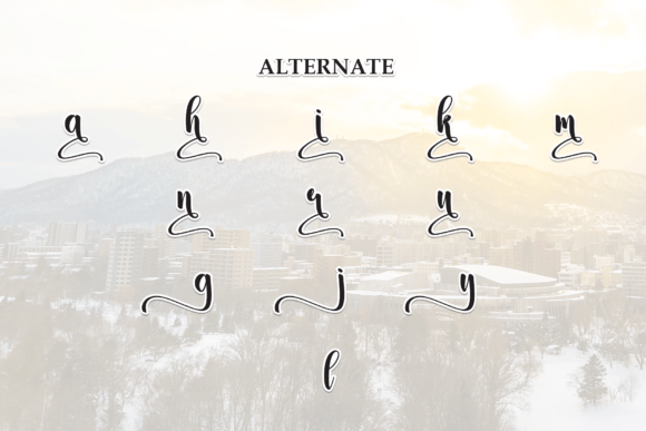 Morning Wintry Font PNG with transparent background - Preview 6