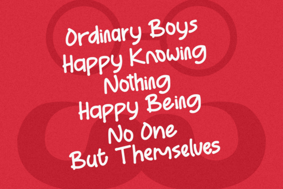 Ordinary Boys Font PNG with transparent background - Preview 1