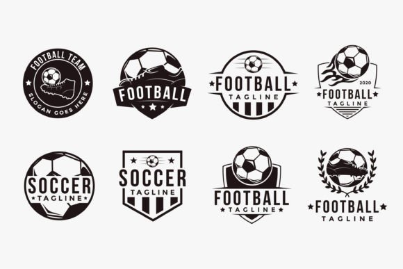 Set of Vintage Football Soccer Logo