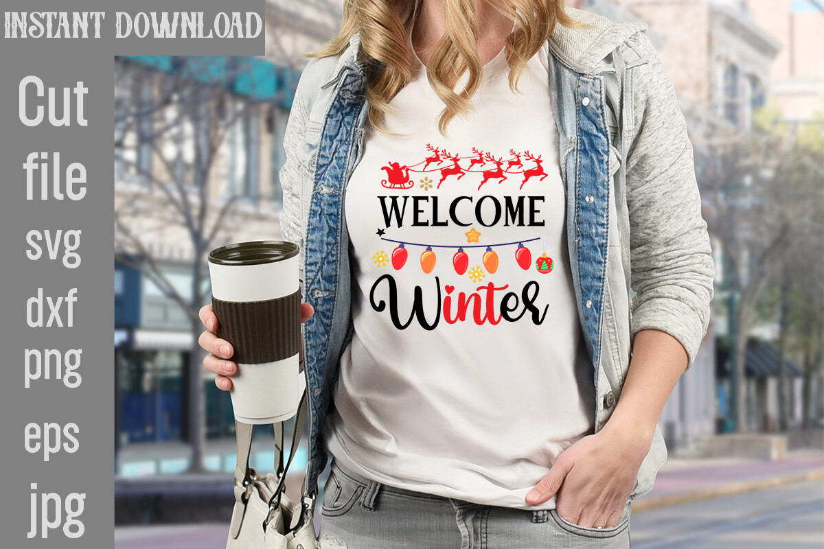Welcome Winter SVG Cut File Graphic by SimaCrafts · Creative Fabrica