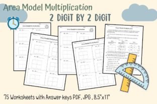 Area Model Multiplication 2 DG by 2 DG Graphic by HappyDesign ...