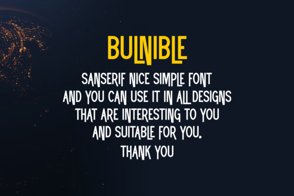 Bulnible Font - Preview 2