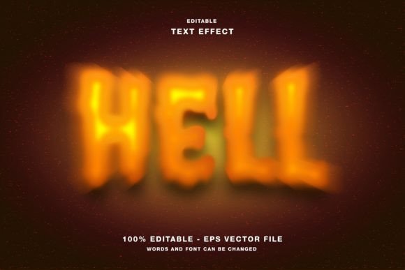 Hell Editable Text Effect Gráfico Estilos de Capa Por Kardus Std