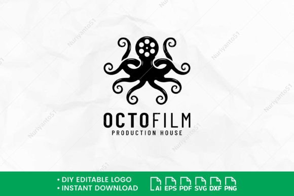 Octopus with Camera Reel Stripes Film