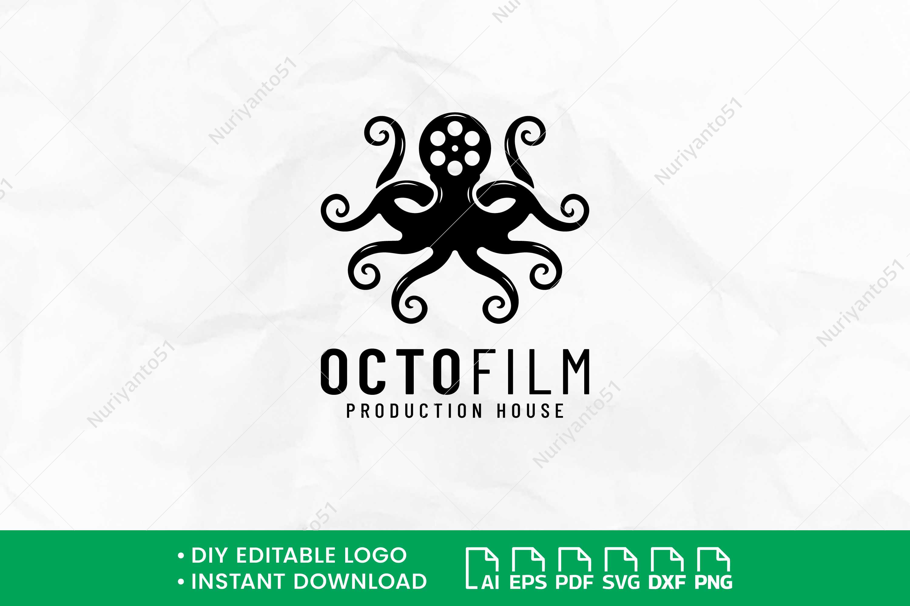 Octopus with Camera Reel Stripes Film