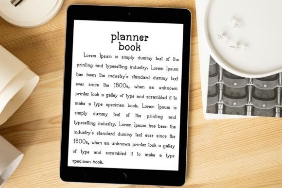 Planner Book Font PNG with transparent background - Preview 3