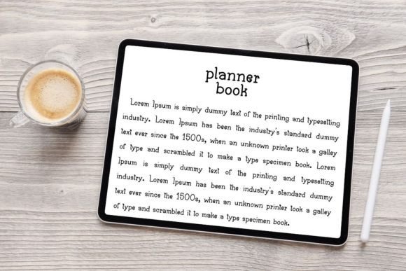 Planner Book Font PNG with transparent background - Preview 5