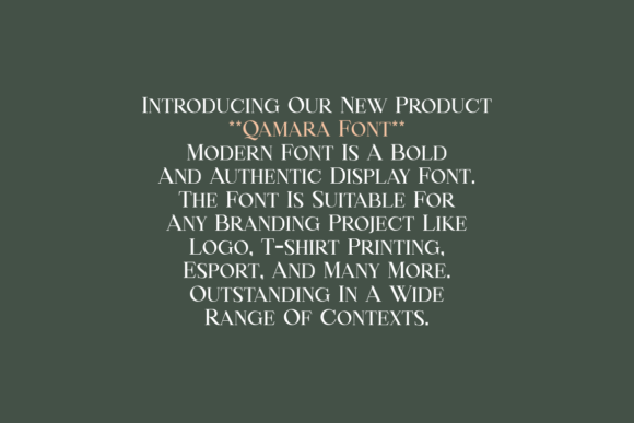 Qamara Font PNG with transparent background - Preview 3