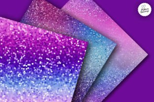 Rainbow Ombre Glitter Digital Papers Graphic by Pattern Universe ...