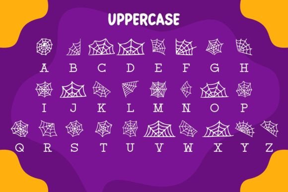 Scary Spider Web Font PNG with transparent background - Preview 3