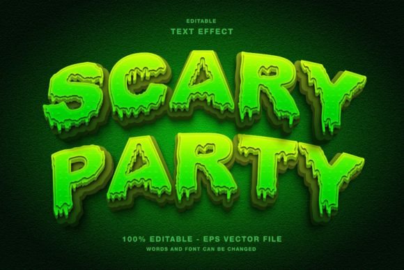 Scary Party Editable Text Effect Gráfico Estilos de Capa Por Kardus Std