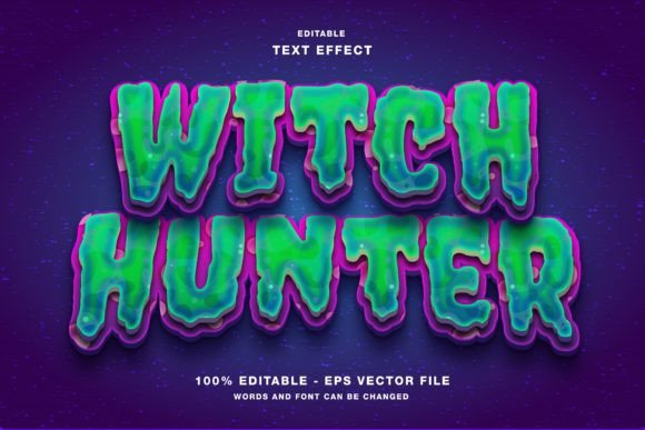 Witch Hunter Editable Text Effect Gráfico Estilos de Capa Por Kardus Std
