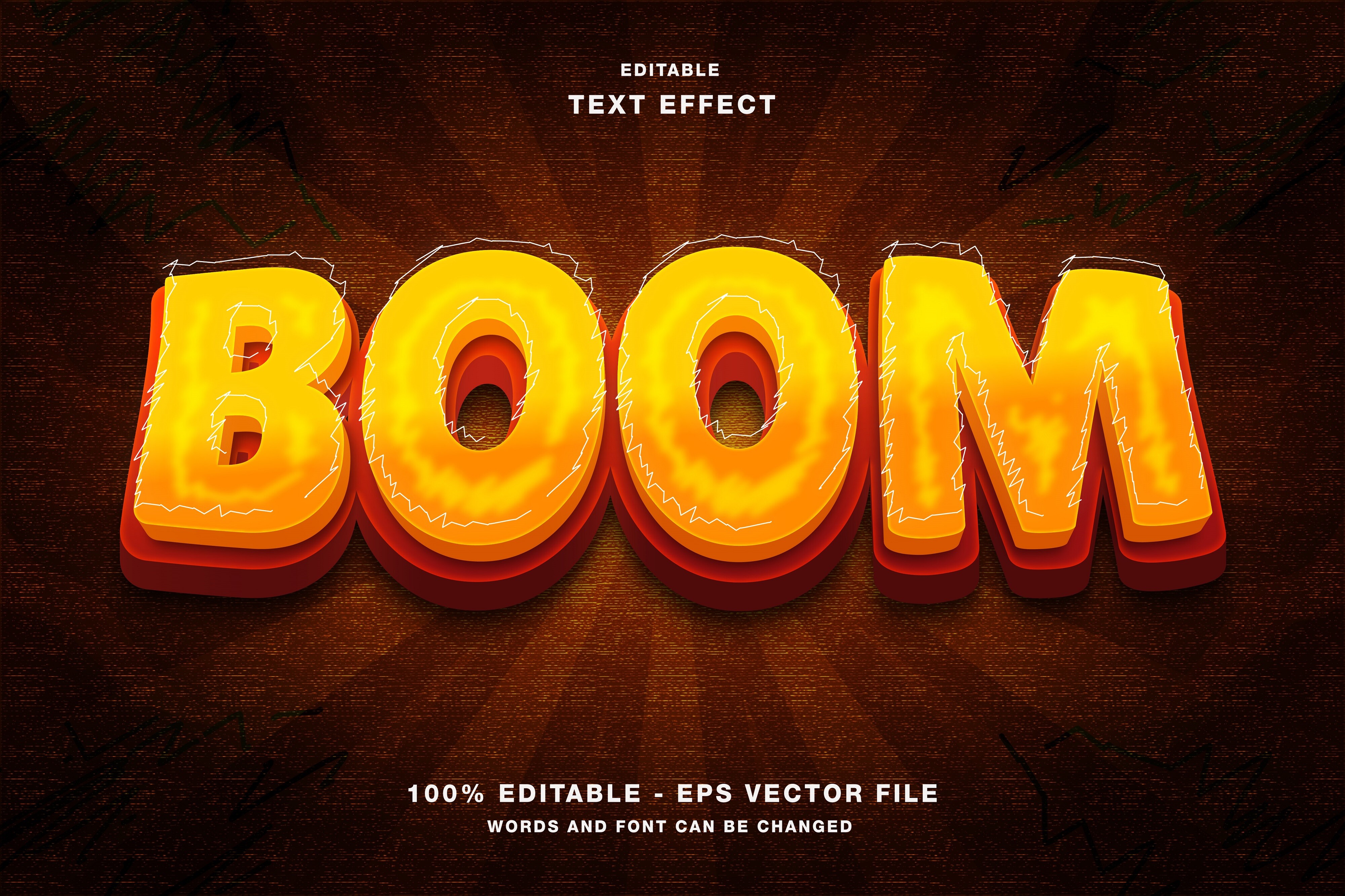 BOOM 3D Editable Text Effect Graphic by Kardus Std · Creative Fabrica
