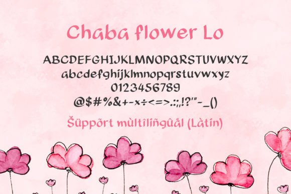 Chaba Flower Lo Font - Preview 1