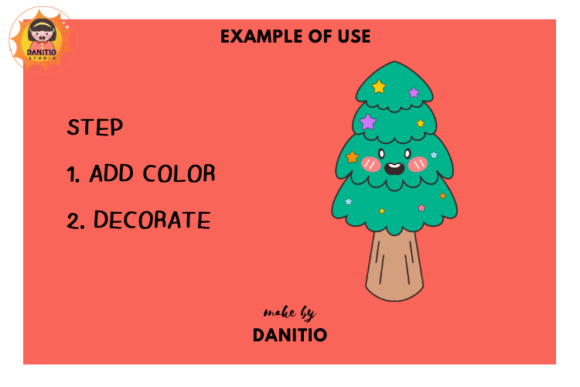 Cute Christmas Tree Font PNG with transparent background - Preview 2