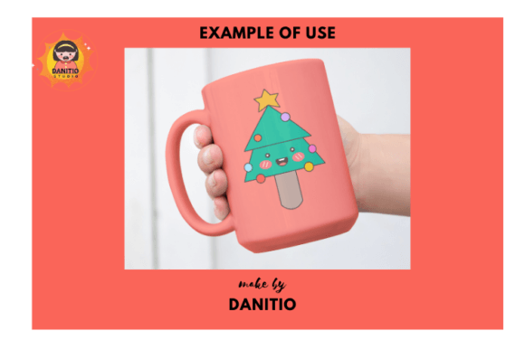 Cute Christmas Tree Font PNG with transparent background - Preview 3