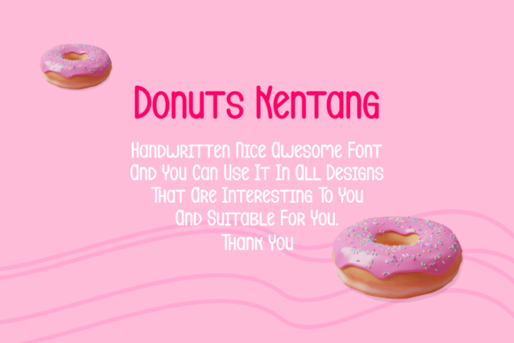 Donuts Kentang Font PNG with transparent background - Preview 2