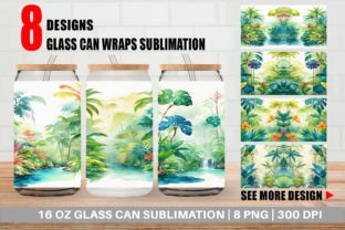 Glass Can Tropical Rainforests Graphic by Artnoy · Creative Fabrica