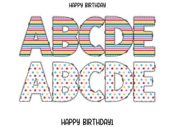 Happy Birthday Font - Preview 1