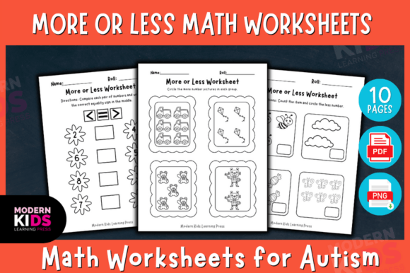 MORE or LESS - Math Worksheets