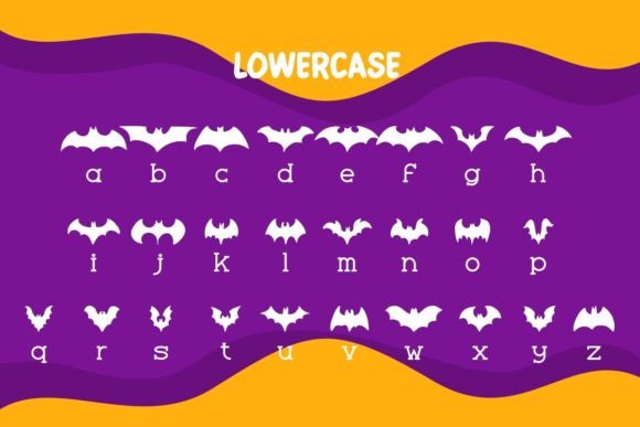 Scary Bat Font PNG with transparent background - Preview 4
